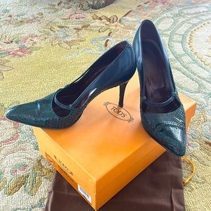Tod’s Snakeskin Heels
